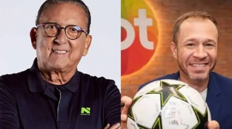 Galvao Bueno e Tiago Liefert no SBT durante a Copa de 2026